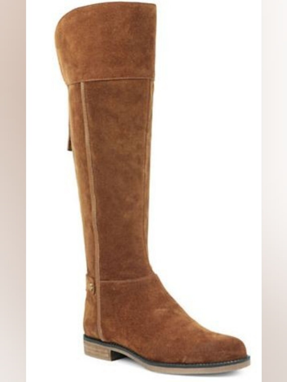 Franco Sarto Caydee Tall Genuine Suede Over-the-Knee Boot in Chestnut Brown 9